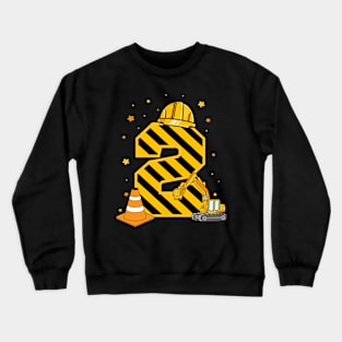 Two 2yr 2nd Birthday Construction Outfit Boy 2 Years Old Crewneck Sweatshirt